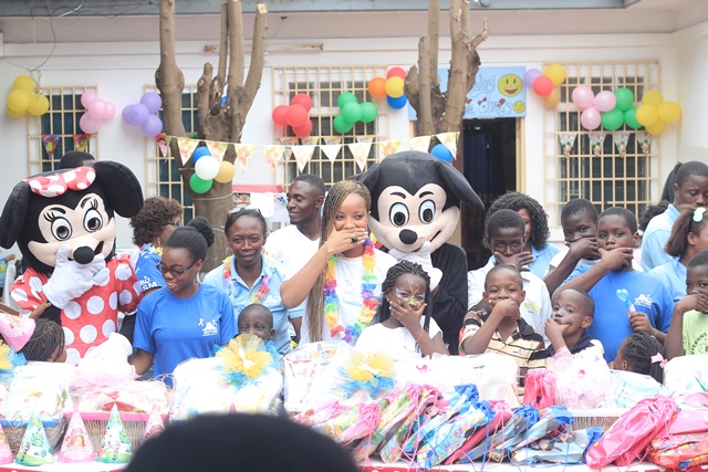 Joselyn Canfor-Dumas celebrated her birthday with students of the Autism Awareness, Care and Training centre in Kokomlemle